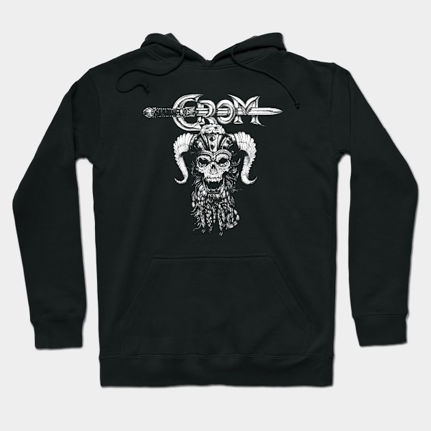 Crom (Black Print) Hoodie by Miskatonic Designs